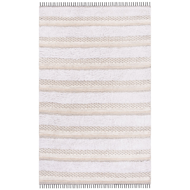 Rusanda Flat Weave Cotton Striped Rug, Rectangle 8' x 10'