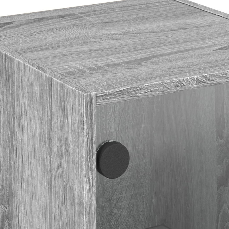 Massiyah 35cm W Manufactured Wood Bedside Table, Grey Sonoma, Individual