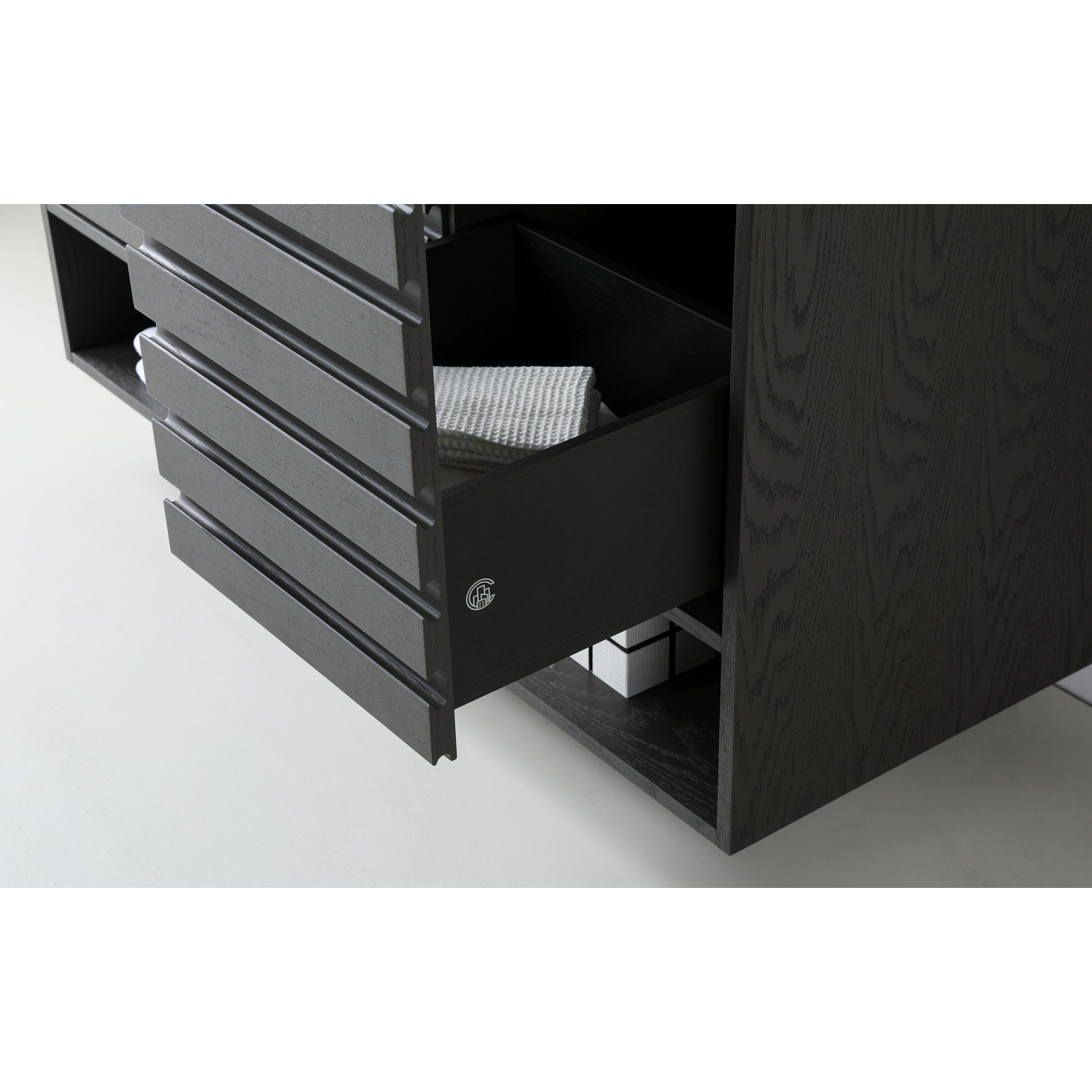 Matera 48" Cedar Single Bathroom Vanity, White, Charcoal