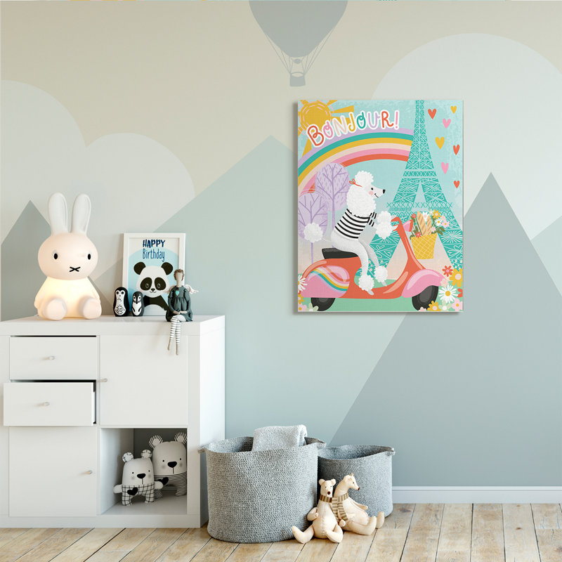 Tour à canons Bonjour Eifel, H 48 po x l 36 po x P 1,5 po, Toile tendue