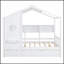 Lit de maison en bois avec lit gigogne et tablette de rangement, conception moderne pour enfants, peu encombrant et organisé-979184684-979184675