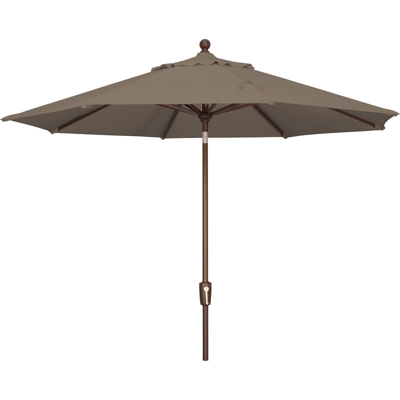Parasol Market Sunbrella® 108 po Cannelle, Bronze, Toile taupe