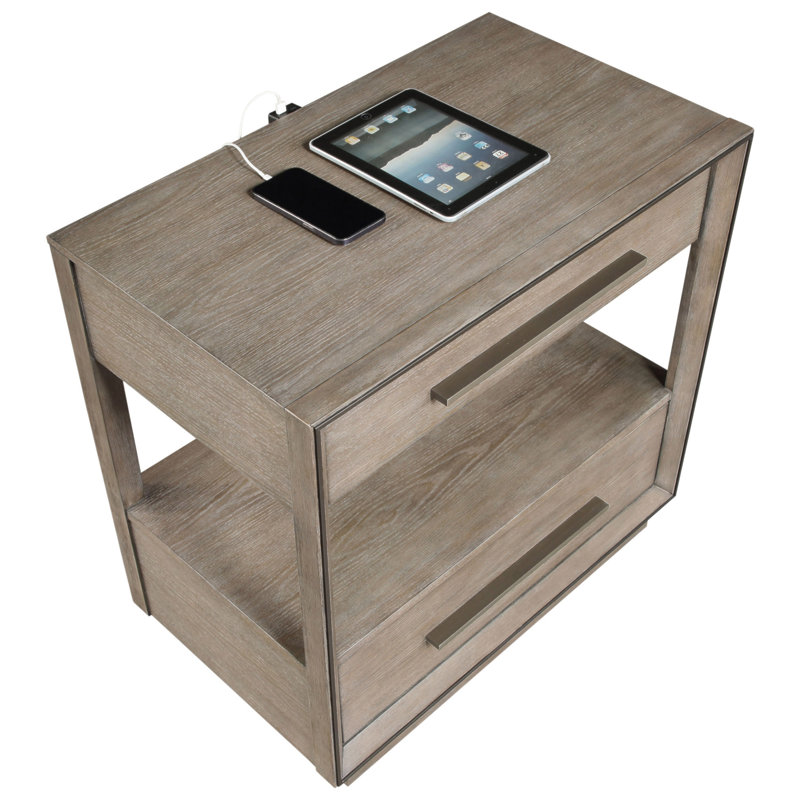 Table de chevet 2 tiroirs Prescott