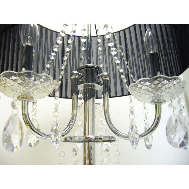 29.5"H CHROME INSPIRED TABLE LAMP (1PC/CTN) (1.58/9.10), White