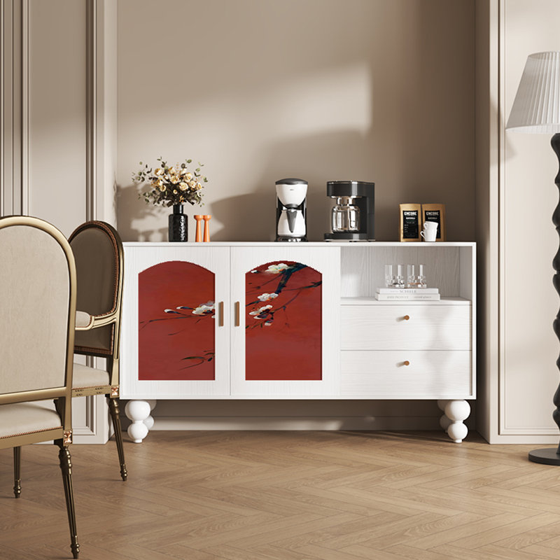 Buffet luxueux rétro de style chinois, Blanc