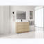Meuble-lavabo autoportant de 42 pouces avec lavabo en résine et 2 portes d'armoire à fermeture en douceur-382692765