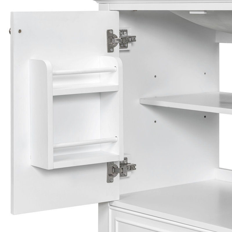 Meuble-lavabo 30 po sans lavabo, base seulement, armoire de salle de bain multifonctionnelle avec portes et tiroir, structure solide et panneau en bois aggloméré