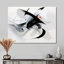 «Black Midnight Jazz» avec une touche d'orange - impression d'art abstrait en spirale