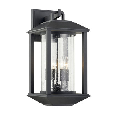 4 - Light Dimmable Weathered Graphite Flush Mount