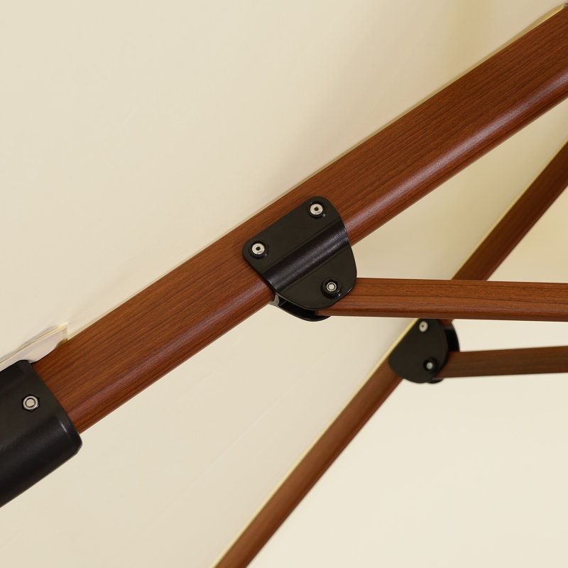 Parasol en porte-à-faux 144 po Jetton, Crème