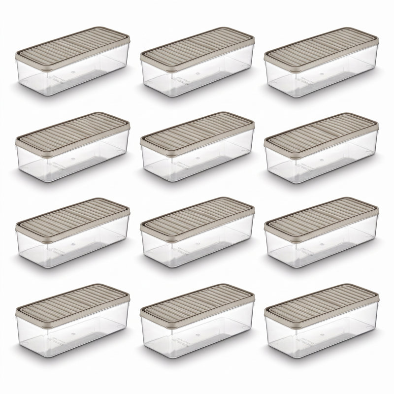 Contenants de rangement empilables rectangulaires pour aliments