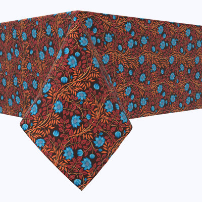 Rectangular Tablecloth, 100% Cotton, Floral 61