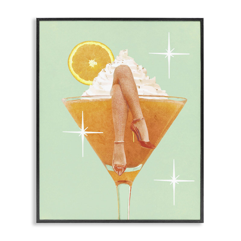 «Giclee Art», dessin par Lil 'Rue, H 14 po x l 11 po, Giclée encadrée noir minuit