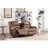 Margena 76'' Wide Classic and Breathable Faux Leather Manual Reclining Loveseat Sofa with Center Console