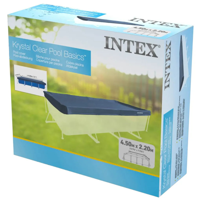 Intex Pool Cover, 0.5cm H x 220cm W x 450 cm D