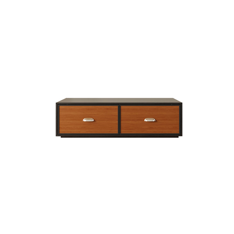 Wood Coffee Table with Closed Bottom, 13.78" H x 39.37" W x 15.75" D
