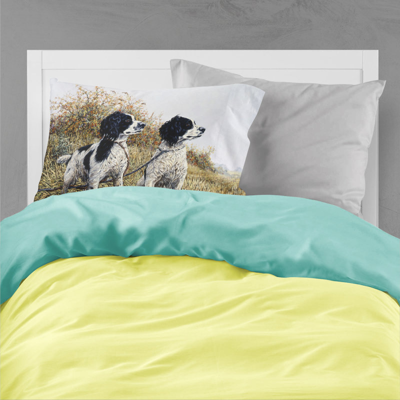 Taie d’oreiller spaniels à deux springer