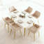 Ensemble de chaises de salle à manger en velours, 2 pièces, chaises avec pieds en métal doré, chaises de salle à manger rembourrées modernes convenant aux salles à manger, aux cuisines et aux tables de coiffeuse (beige)