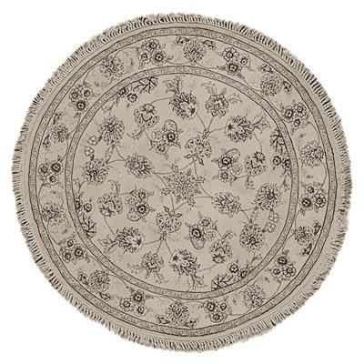 Tapis ivoire noué à la main de haute qualité