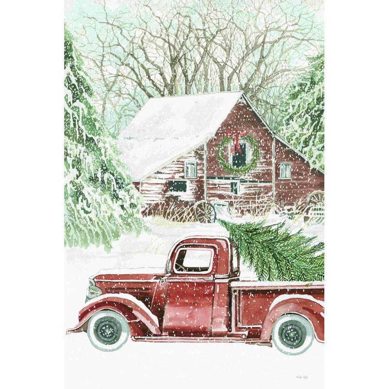 «Down Home Christmas» par Cindy Jacobs - peinture sur toile tendue, H 12 po x l 8 po