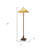 Amarily 62" Brown Two Light Beige And Brown Geometric Stained Glass Floor Lamp