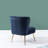 Euclid Velvet Accent Chair with Metal Legs-366564311