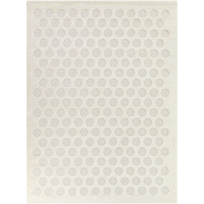 Maceo Cream Modern Geometric Area Rug