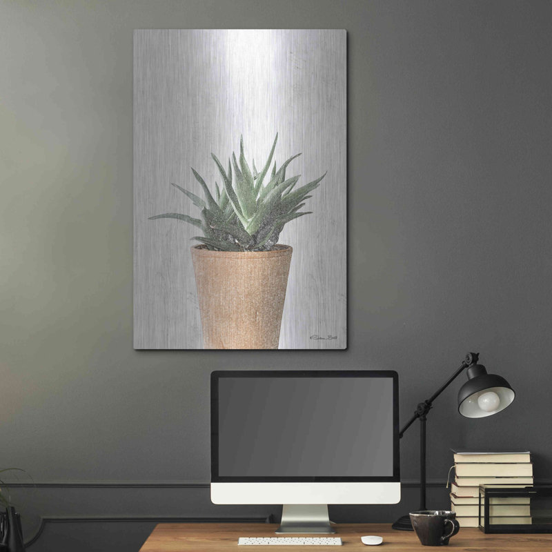 Œuvre d'art en métal « Succulents I » de Susan Ball, décoration murale en métal, 30,5 cm x 40,6 cm, H 36 po x l 24 po