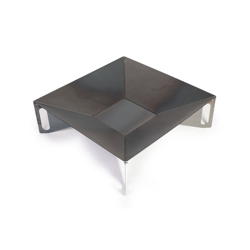 Hornbuckle Square Steel Wood Burning Smokeless Fire Pit