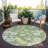 Ensa Green Washable Indoor-Outdoor Rug - -1345039032