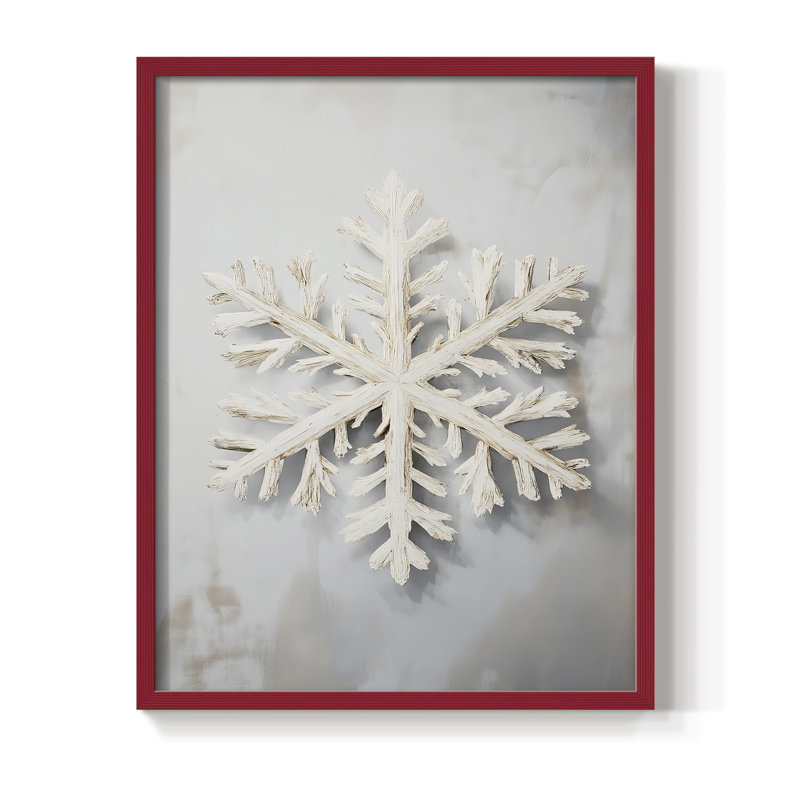 «Christmas Holiday Art», série 2-XXXIV, reproduction encadrée - bois massif, H 15 po x l 12 po, Rouge