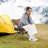 Gymax Ultra-Lightweight Camping Chair Portable Lawn Chair w/Triangular Aluminum Frame