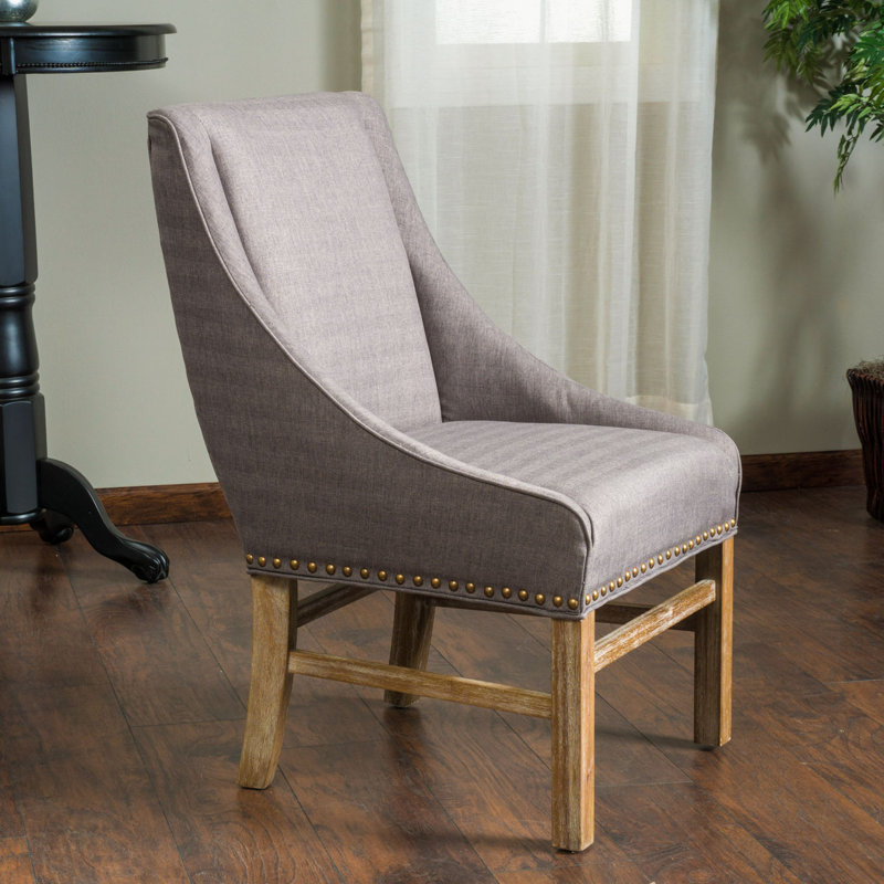 Wokingham 20'' H Fabric Upholstered Side Chair, Taupe, 2