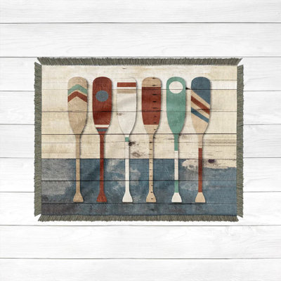 Jeté tissé Playful Oars