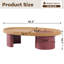 Table basse ovale en bois avec rangement