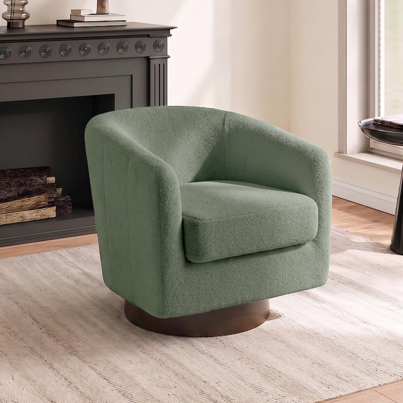 Upholstered Teddy Swivel Accent Chair