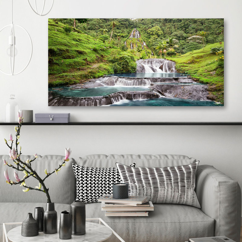 Waterfall In Santa Rosa De Cabal, Colombia (Detail) - Wrapped Canvas Print, 35cm H x 70cm W