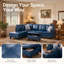 3-Piece Leather Couch Set -Upholstered Sofa with Ottoman-1924504357-1924504358