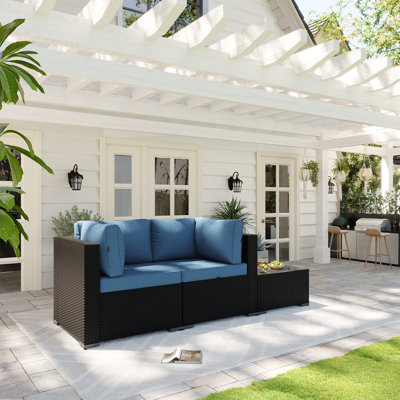 Patio Safo pour 3 personnes avec coussins