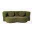 Canapé-lit 2 en 1 pliant avec coussin, canapé-lit simple, causeuse pour plancher et futon, canapé-lit pliant en mousse pour le salon, les invités, le bureau, un appartement, aucun assemblage requis, vert