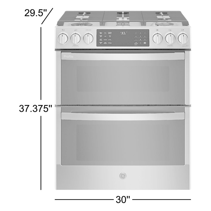 GE Profile Smart Appliances 30" 6.7 cu.ft. Smart Slide-in Gas Range with Griddle and Grill