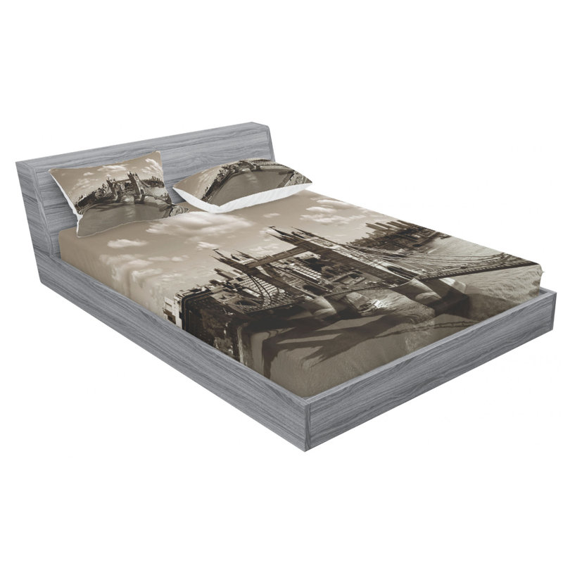 Microfiber Sheet Set, Queen Sheet Set with Fitted Sheet