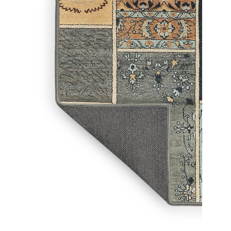 Tapis gris / brun / noir, Rectangle 5 pi x 7 pi