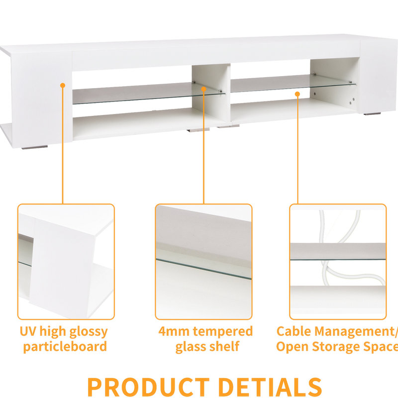 Armoire d'appoint Joshya, Blanc