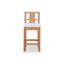 Tabouret de bar d'extérieur en bois d'eucalyptus Dustin (ensemble de 2)