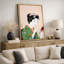 Œuvre japonaise Ukiyo-e Geisha avec miroir, élégantes photos de kimonos, impression sur toile encadrée-123634399-123634407