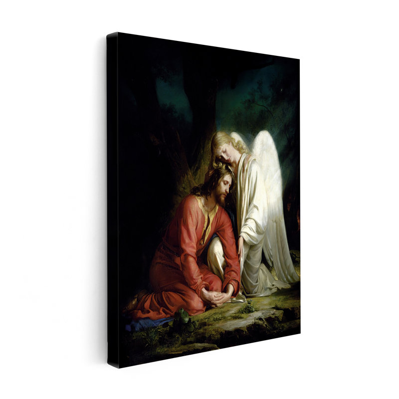 Jésus-Christ dans le jardin de Gethsémani, Sans cadre, Canevas, H 11 po x l 14 po