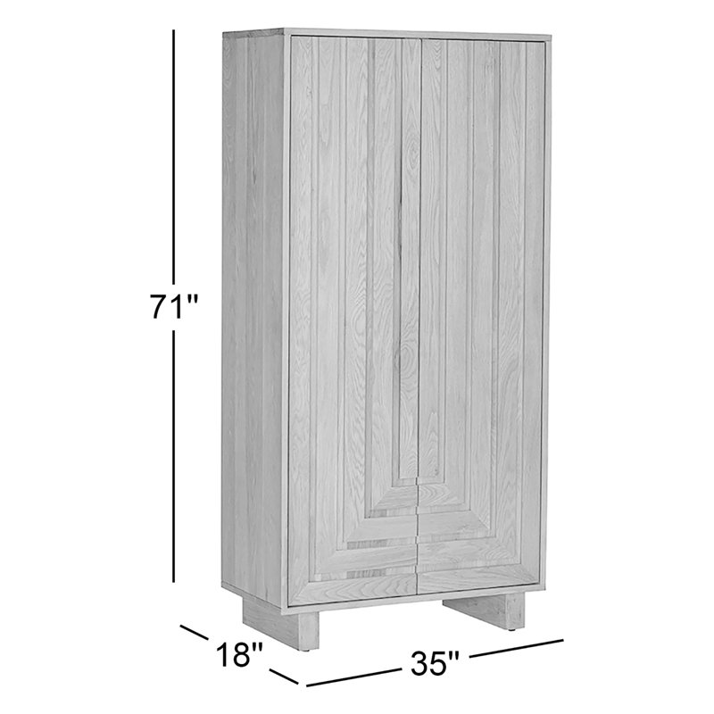 Sumi Solid Wood Armoire, Charcoal
