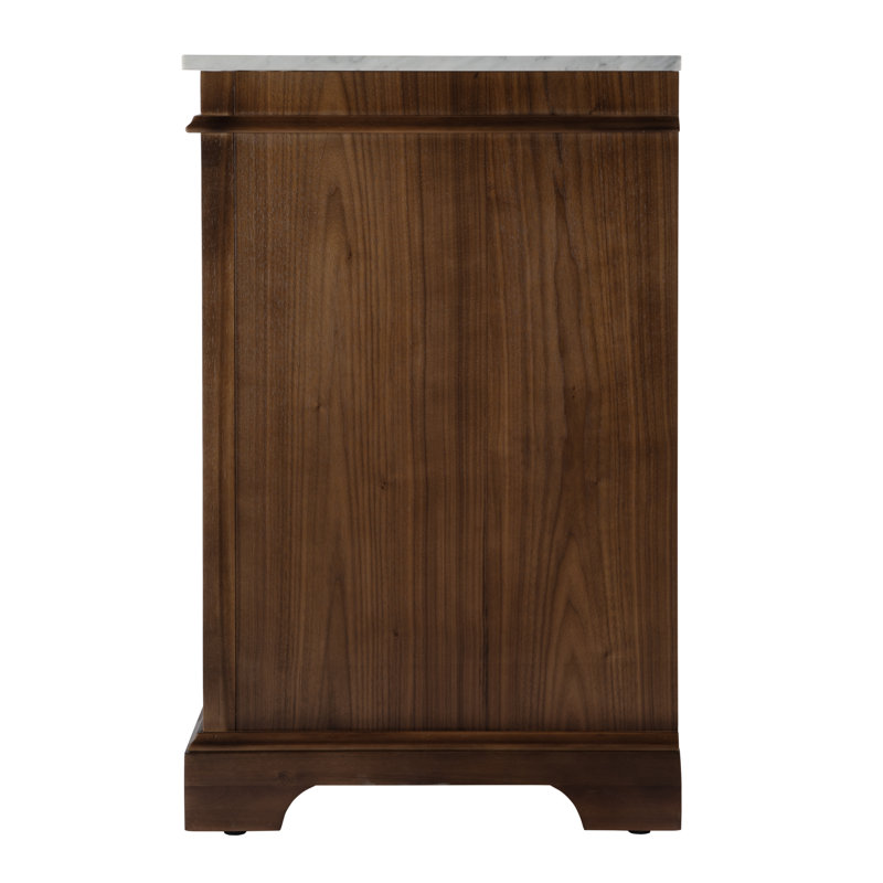 Rachelle 42" Single Bathroom Vanity Set, Walnut Brown
