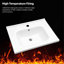 Plateau de meuble-lavabo simple blanc 23,63 po x 18,63 po avec 1 trou de robinet et trop-plein (lavabo seulement)